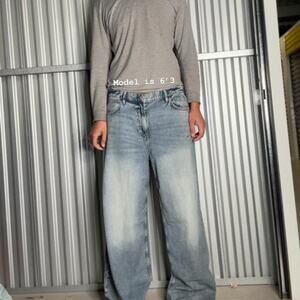 Baggy Jeans size 38x35 with a 12.5  leg opening